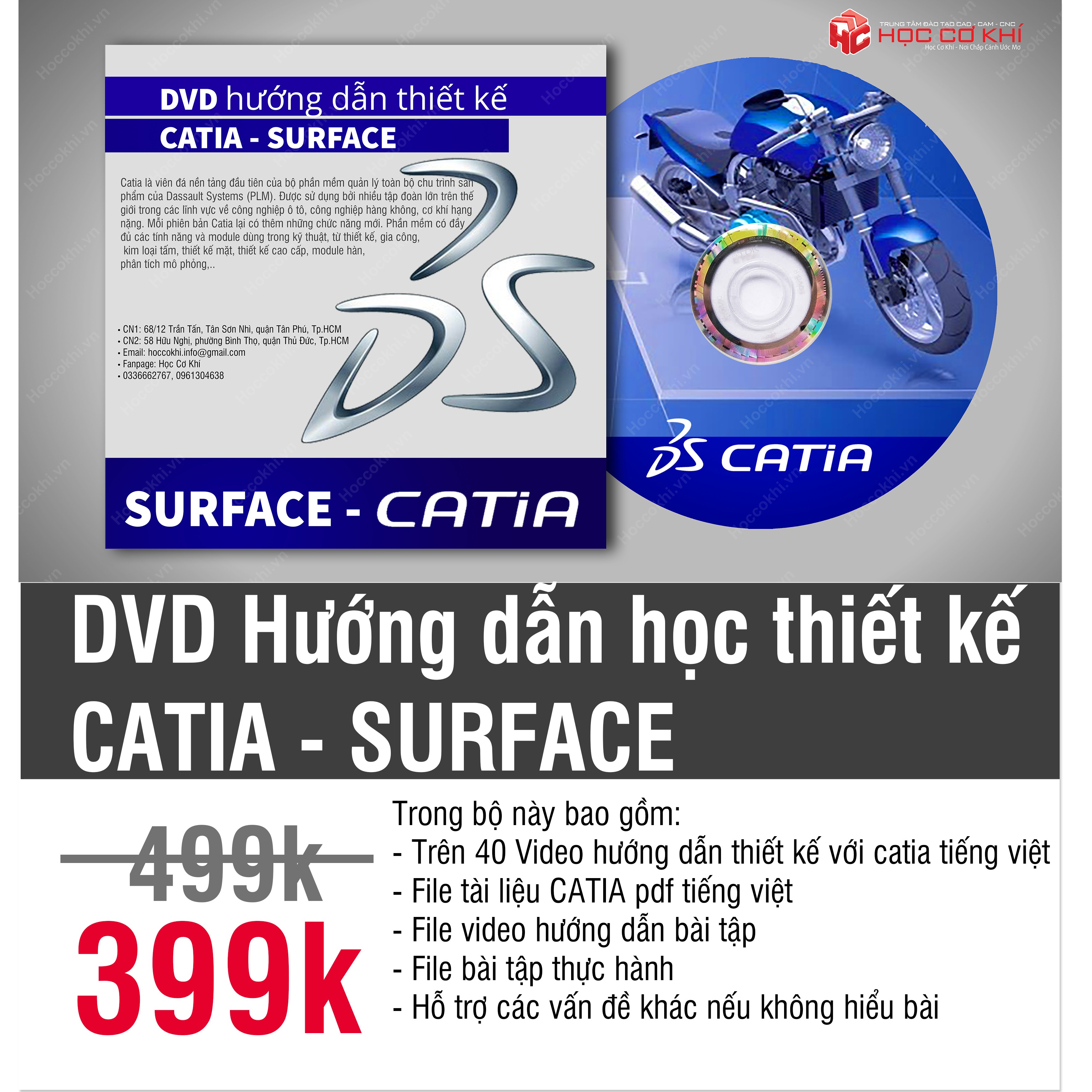 DVD hướng dẫn học thiết kế Catia - SURFACE